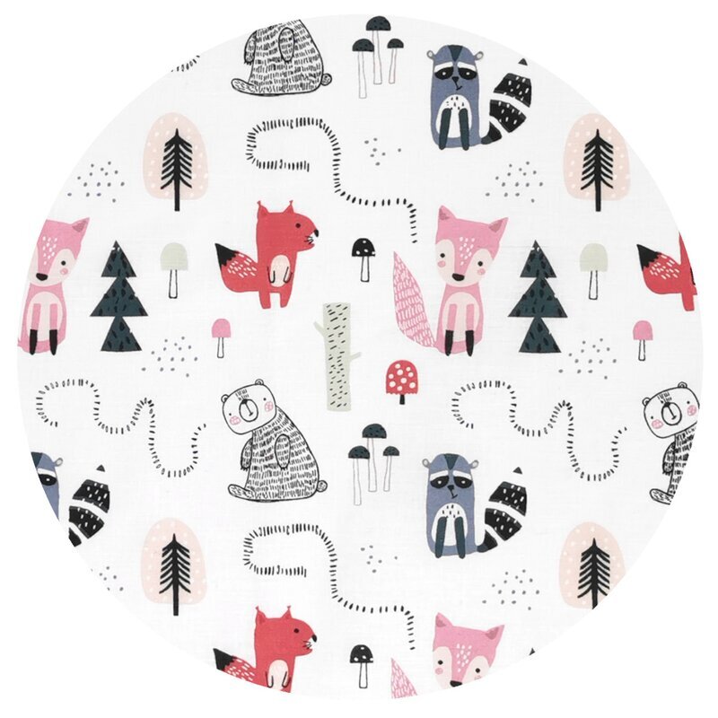 MimiNu Set pentru landou sau cosulet din bumbac Design Fox
