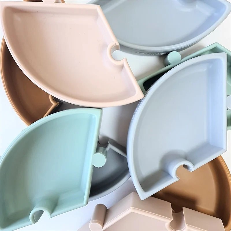 Minikoioi Farfurie puzzle 100 premium silicone bubble beigepowder grey