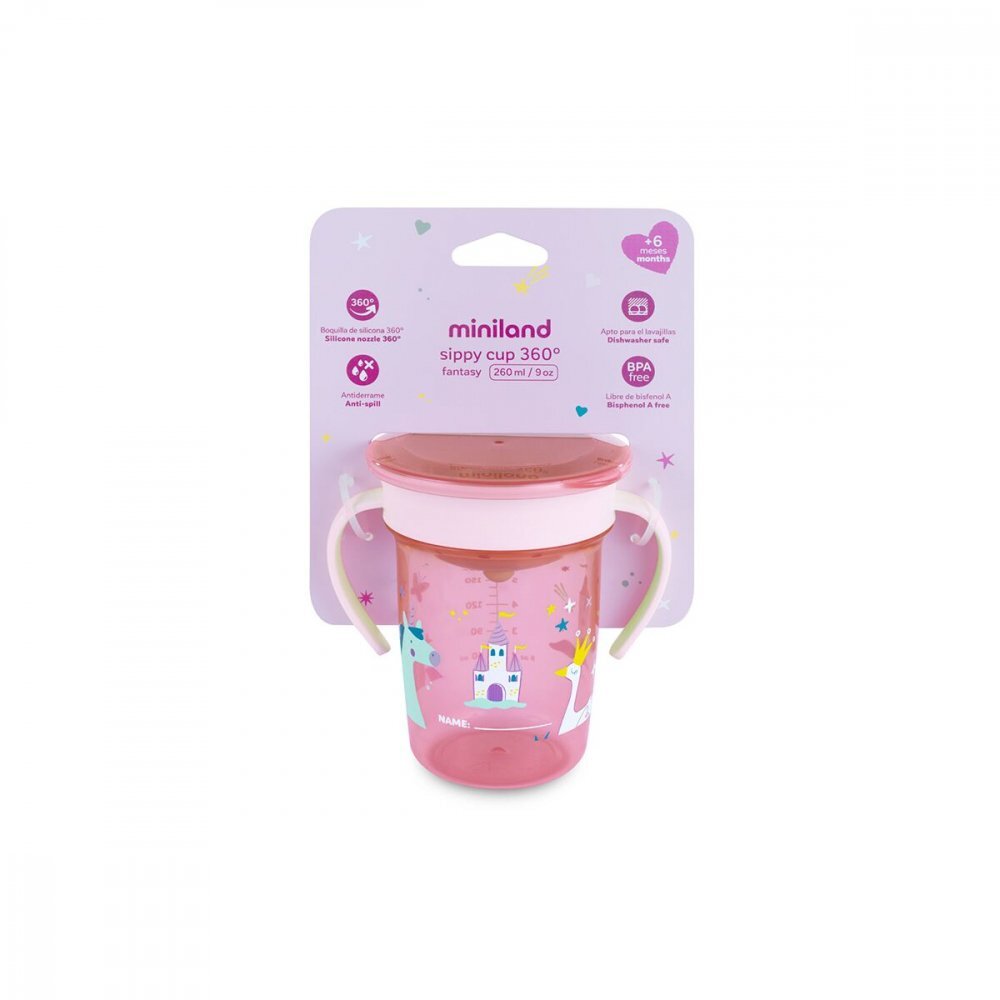 MINILAND Cana de tranzitie antiscurgere Fantasy 270 ml