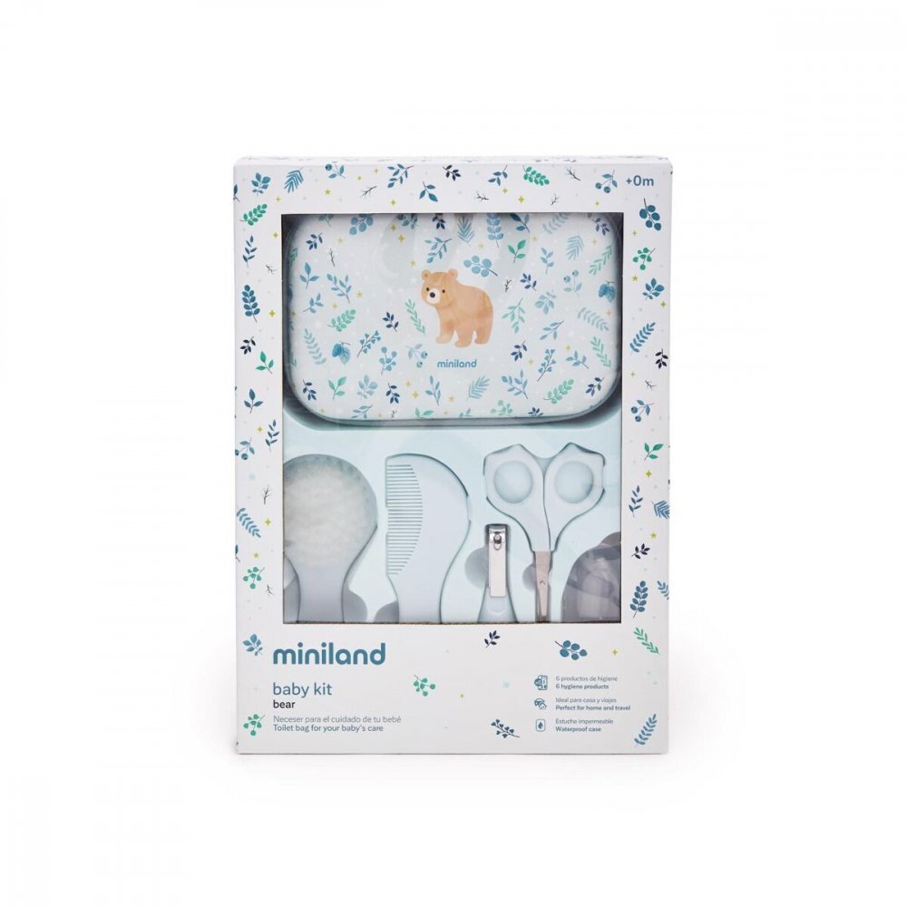 MINILAND Kit de igiena pentru copii Bear bleu