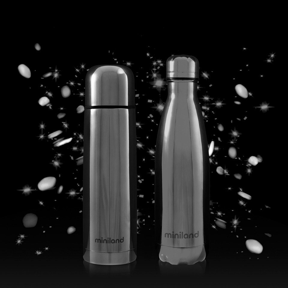 MINILAND Set 2 termosuri lichide MybabyMe 500 ml Silver