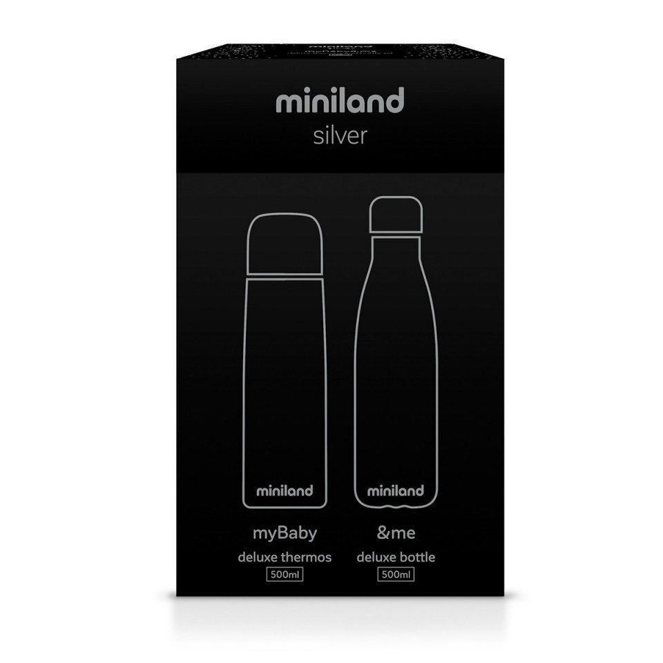 MINILAND Set 2 termosuri lichide MybabyMe 500 ml Silver