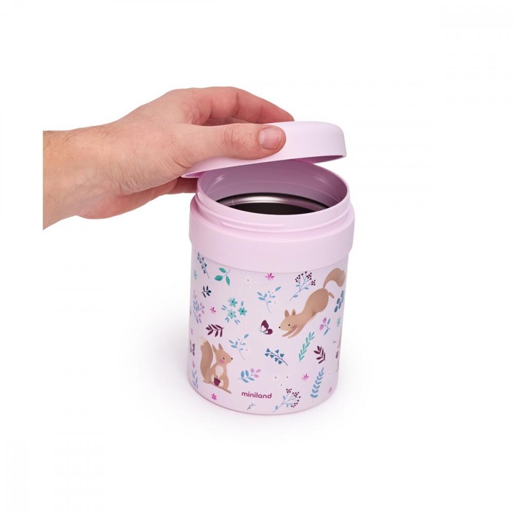MINILAND Termos 2 in 1 pentru hrana solida Thermetic Squirrel 700 ml