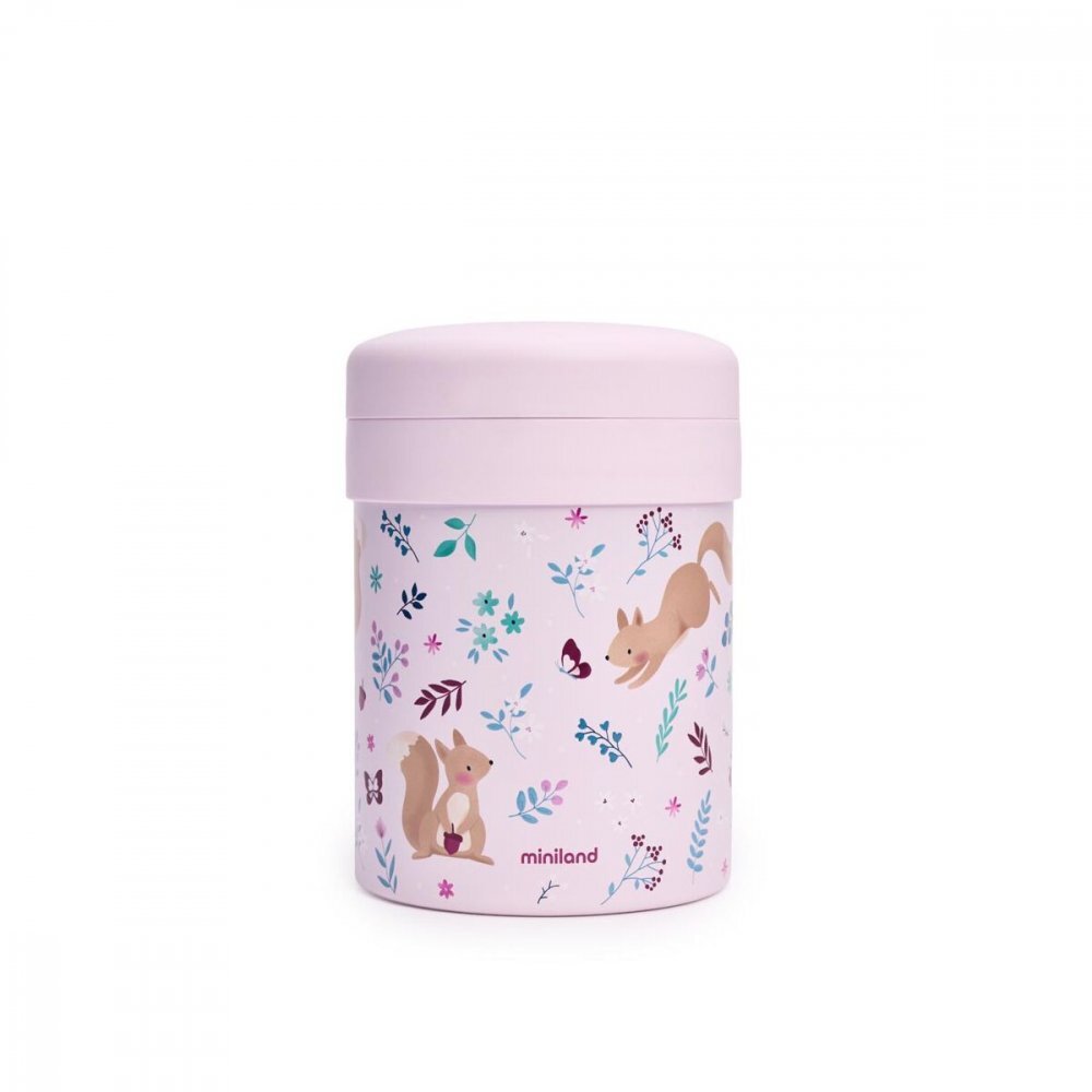 MINILAND Termos 2 in 1 pentru hrana solida Thermetic Squirrel 700 ml