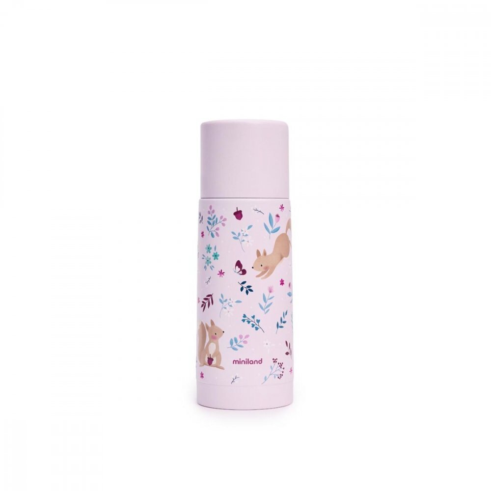 MINILAND Termos roz cu veverite Thermy 350 ml