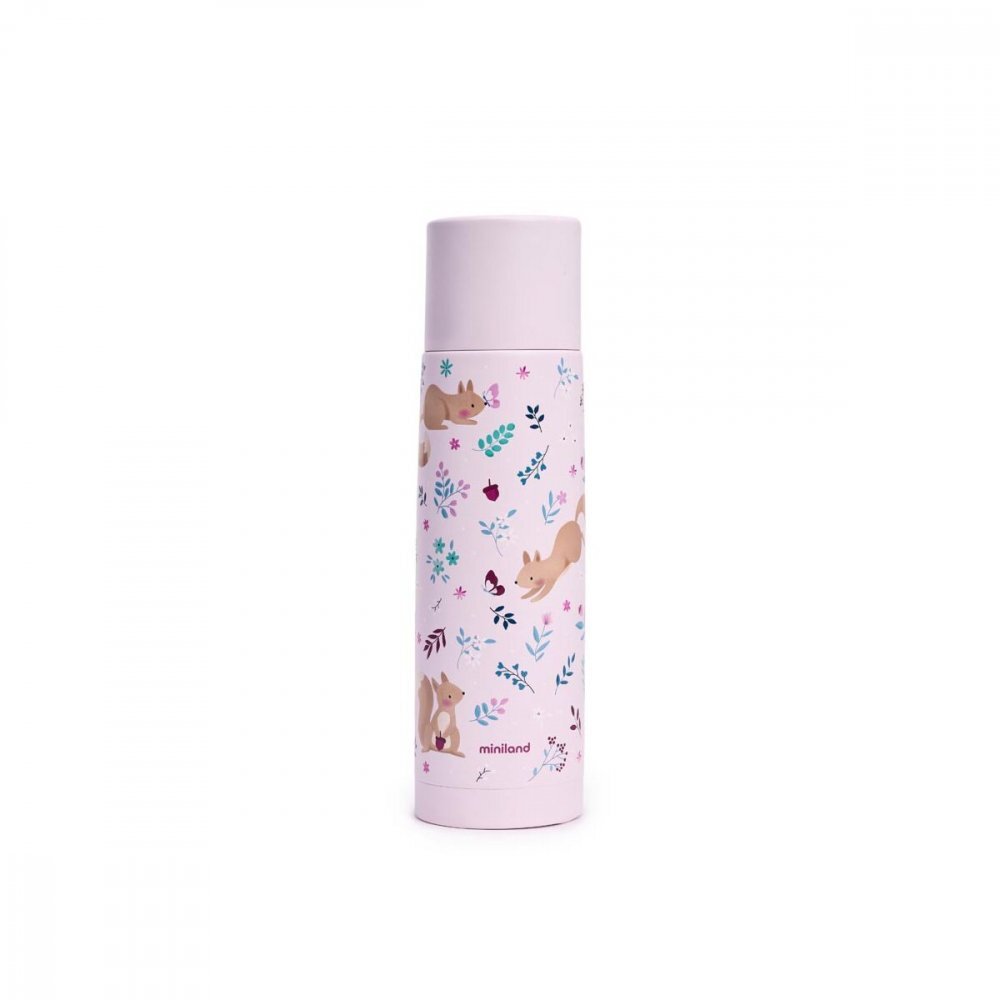 MINILAND Termos roz cu veverite Thermy 500 ml