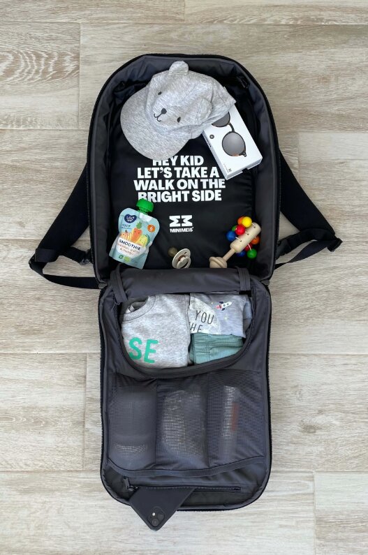 MiniMeis Rucsac pentru parinti Hero Negru