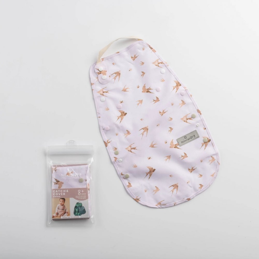 Miniware Baveta bebelusi 2 in 1 Catch Cover Golden Swallow