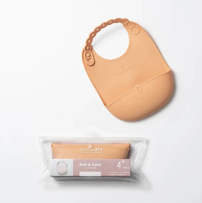 Miniware Baveta bebelusi Roll Lock Toffee
