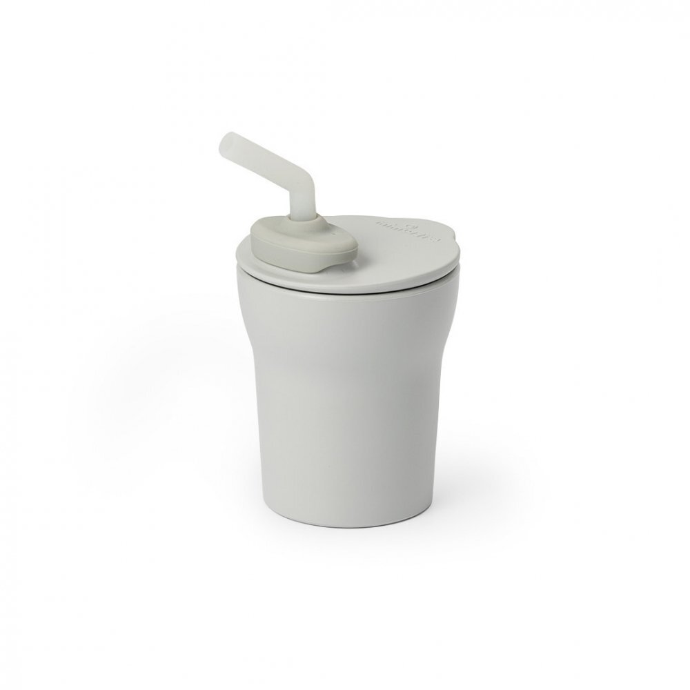 Miniware Pahar cu capac si pai antrenament bebelusi 1-2-3 Sip Grey