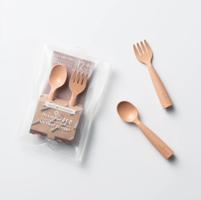 Miniware Set de tacamuri bebelusi My First Cutlery Toffee