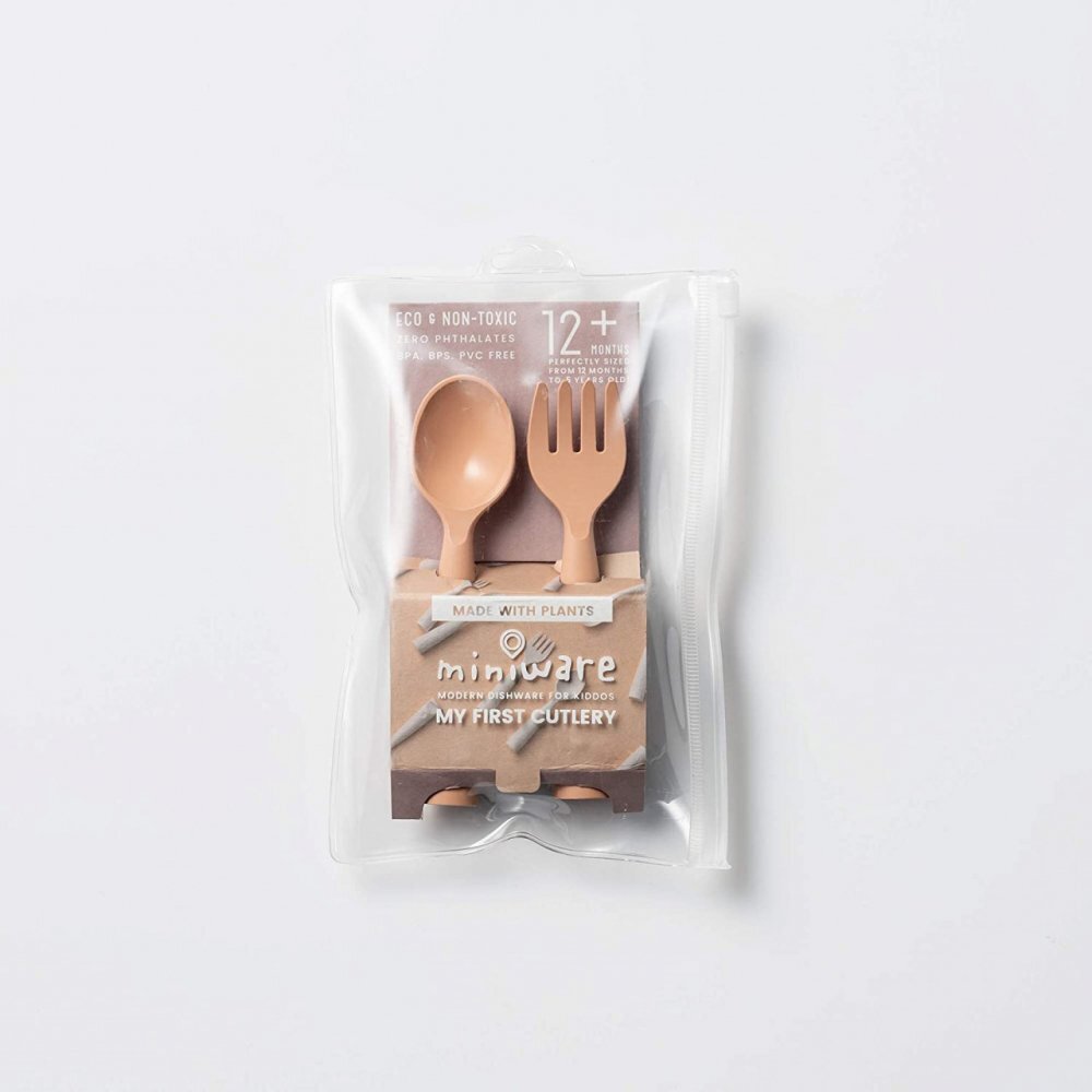 Miniware Set de tacamuri bebelusi My First Cutlery Toffee