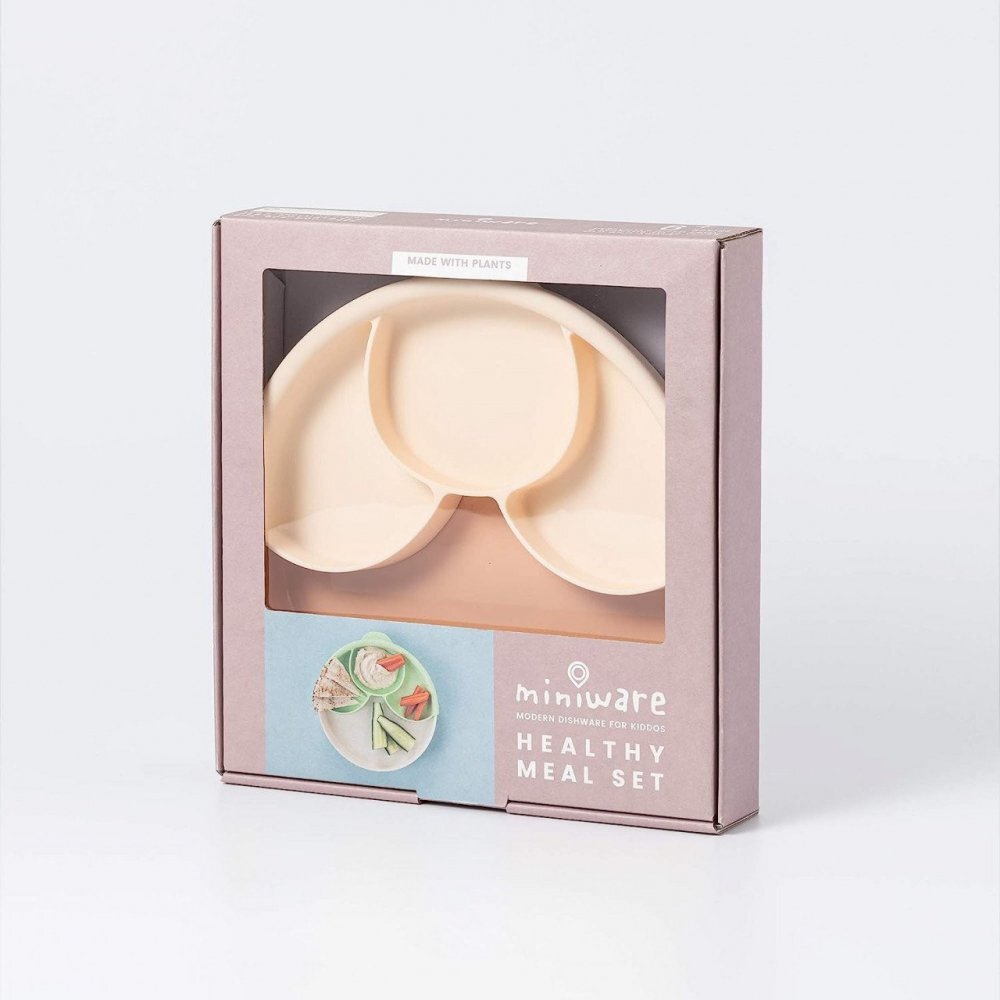 Miniware Set diversificare hrana bebelusi Healthy Meal 3 piese ToffeePeach