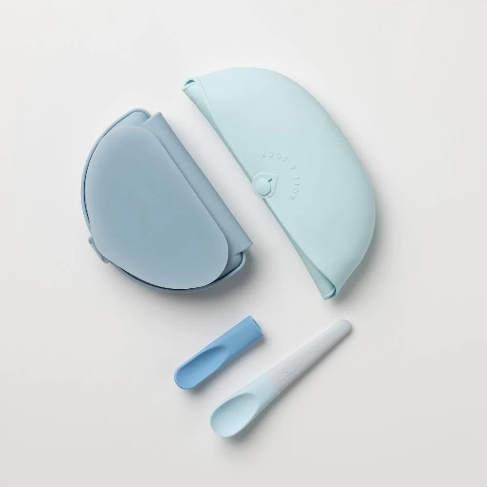 Miniware Set diversificare hrana bebelusi Sili Mini GO 3 piese Blue Banana