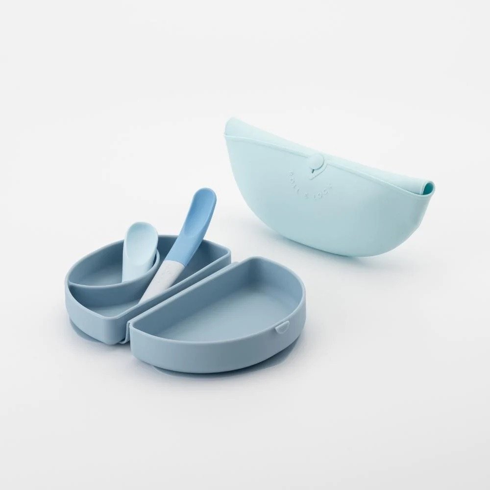 Miniware Set diversificare hrana bebelusi Sili Mini GO 3 piese Blue Banana