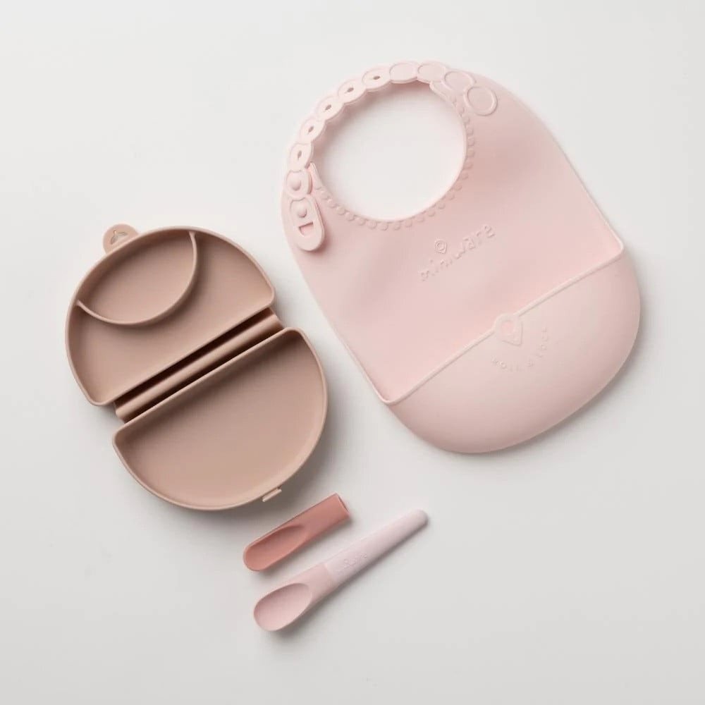Miniware Set diversificare hrana bebelusi Sili Mini GO 3 piese Pink Antioxidant