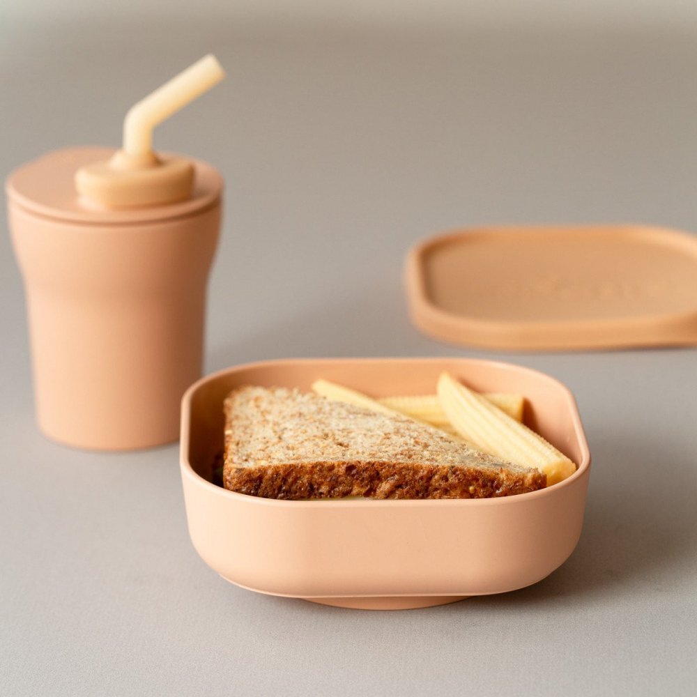 Miniware Set diversificare hrana bebelusi SipSnack 3 piese Toffee