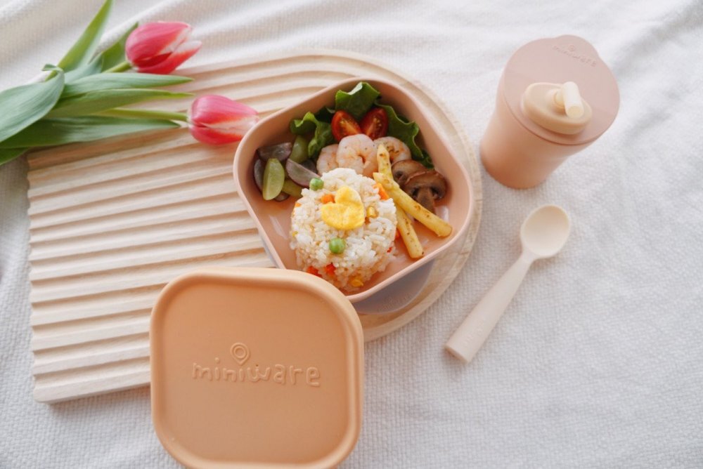 Miniware Set diversificare hrana bebelusi SipSnack 3 piese Toffee