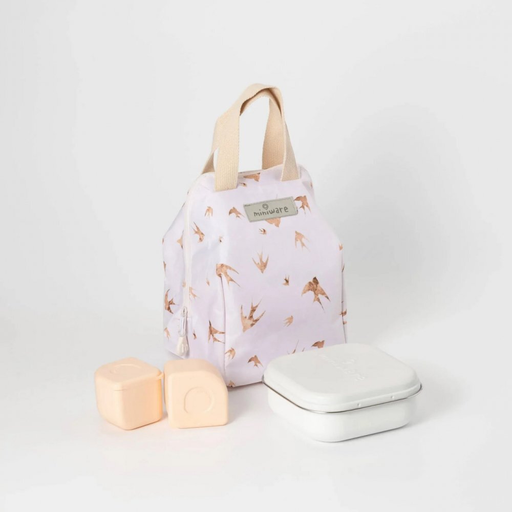 Miniware Set geanta termoizolanta Mealtote cu cutie Grow bento Ready Go Bent 4 piese Golden Swallow