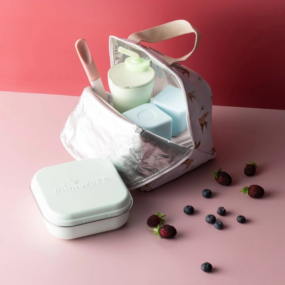 Miniware Set geanta termoizolanta Mealtote cu cutie Grow bento Ready Go Bent 4 piese Golden Swallow