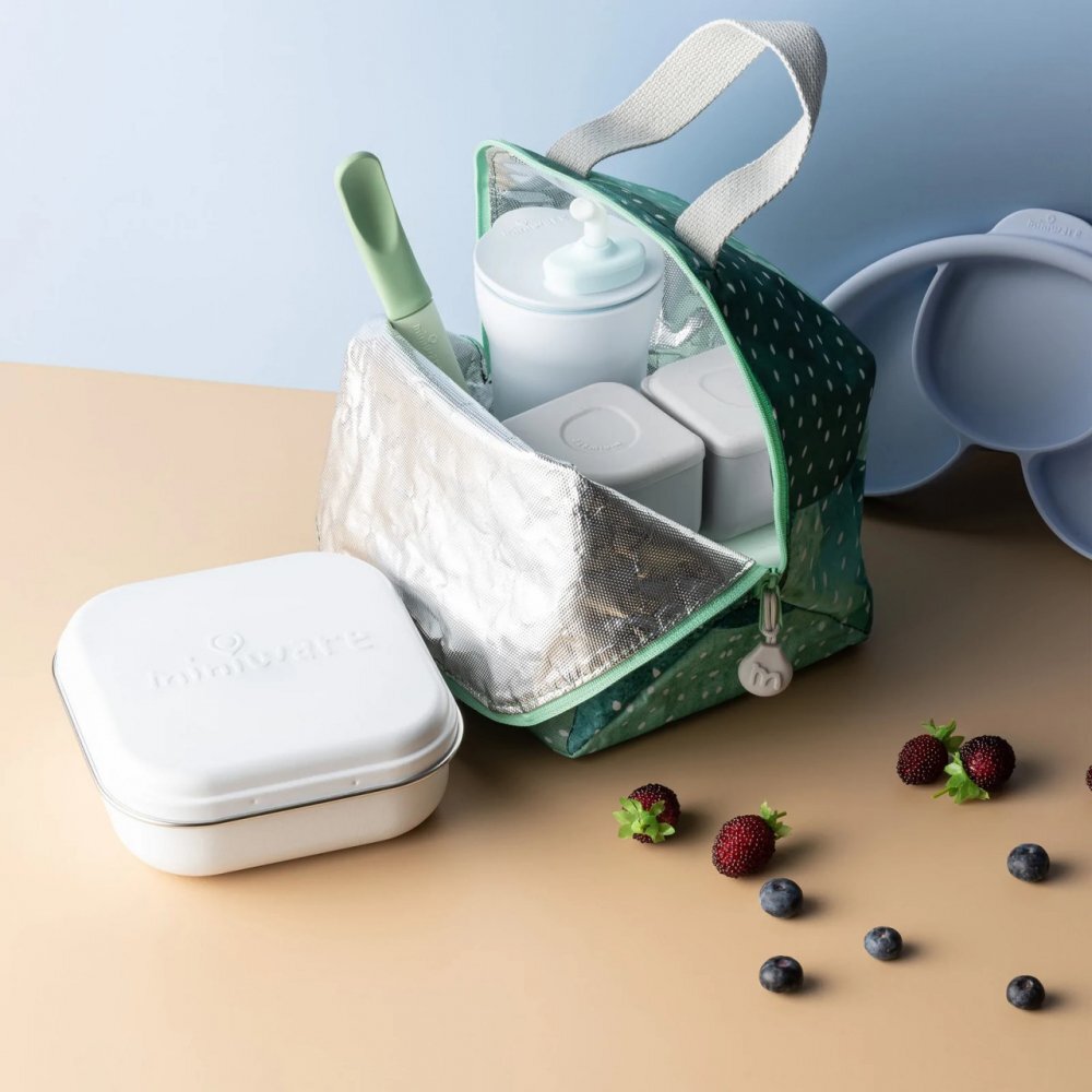 Miniware Set geanta termoizolanta Mealtote cu cutie Grow bento Ready Go Bento 4 piese Prickly Pear