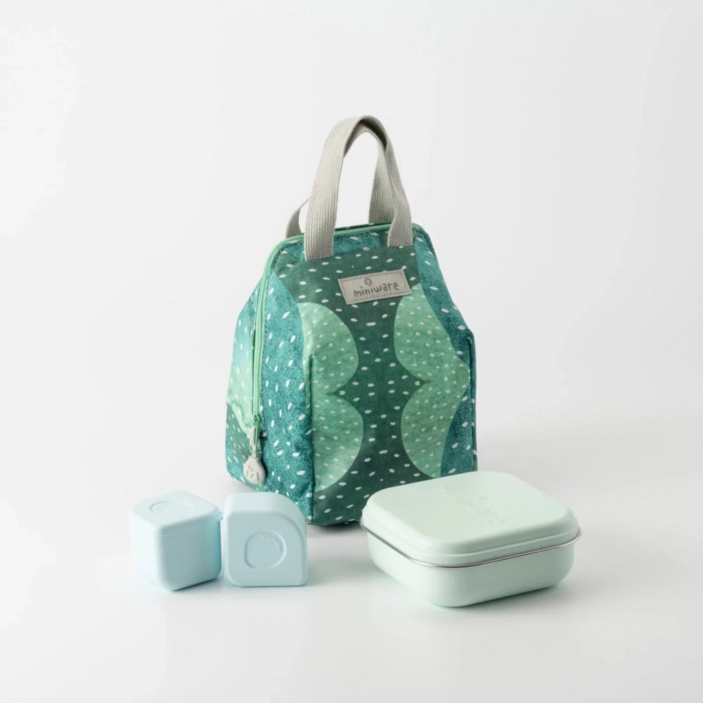 Miniware Set geanta termoizolanta Mealtote cu cutie Grow bento Ready Go Bento 4 piese Prickly Pear