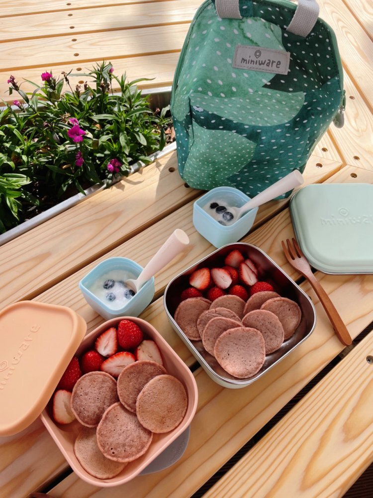 Miniware Set geanta termoizolanta Mealtote cu cutie Grow bento Ready Go Bento 4 piese Prickly Pear
