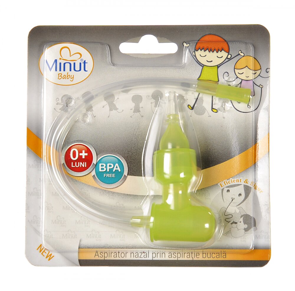 Minut Baby Aspirator nazal prin aspiratie bucala verde