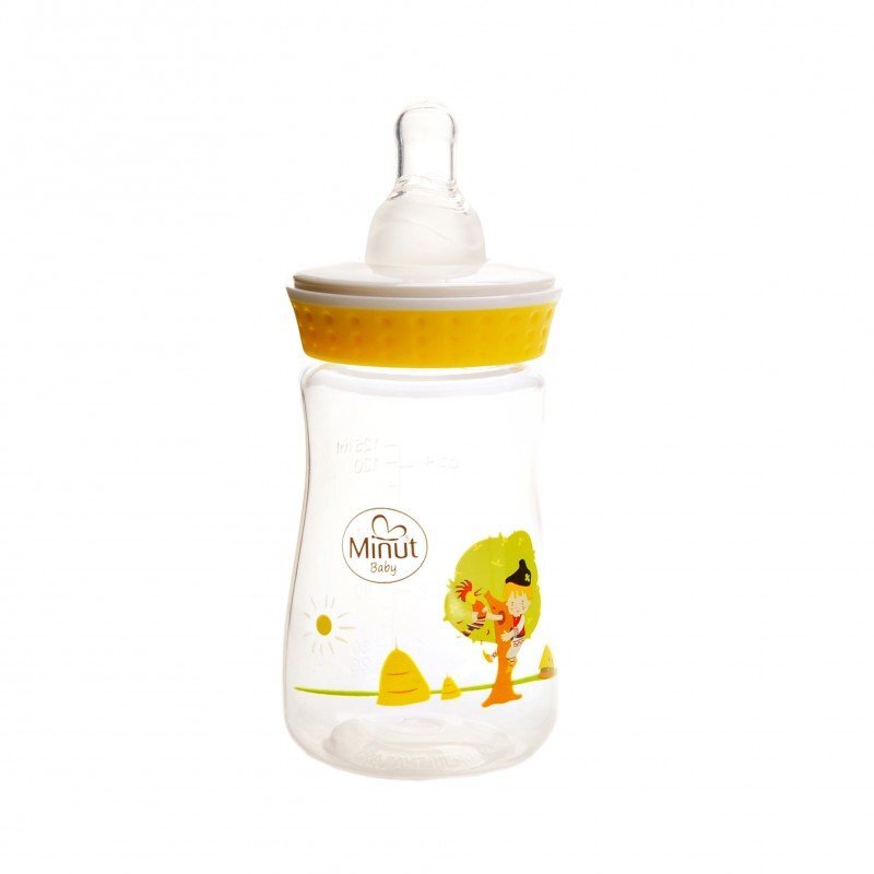 Minut Baby Biberon Pupaza din tei 125 ml 0+