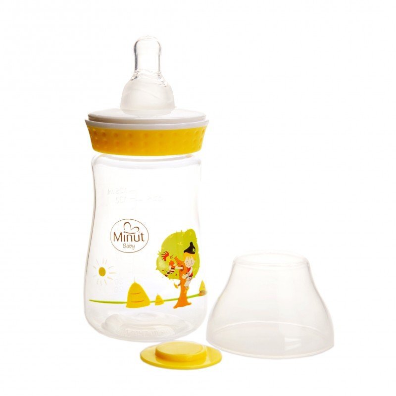 Minut Baby Biberon Pupaza din tei 125 ml 0+