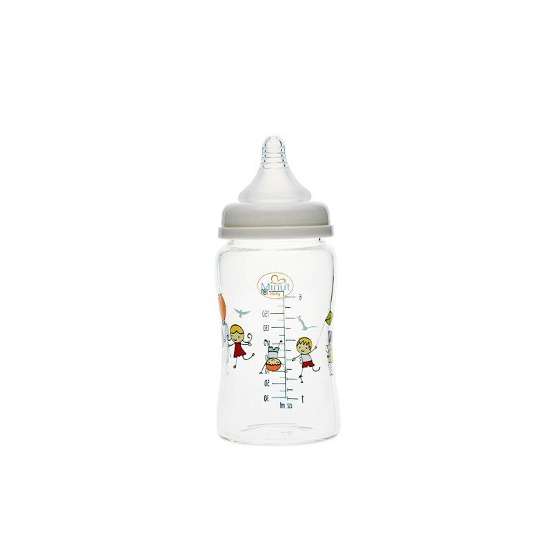 Minut Baby Biberon sticla gat larg 180 ml 0+
