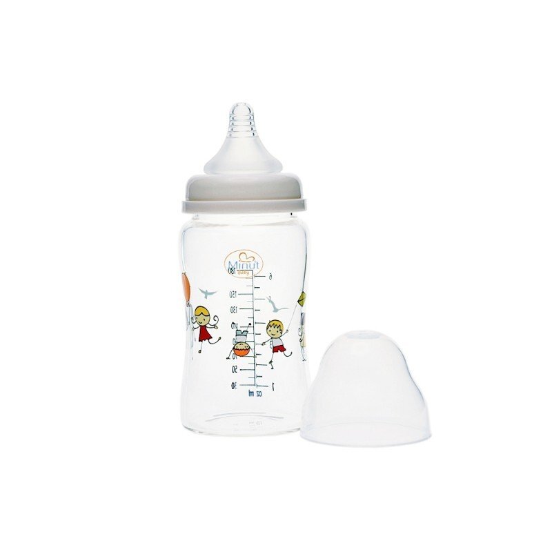 Minut Baby Biberon sticla gat larg 180 ml 0+