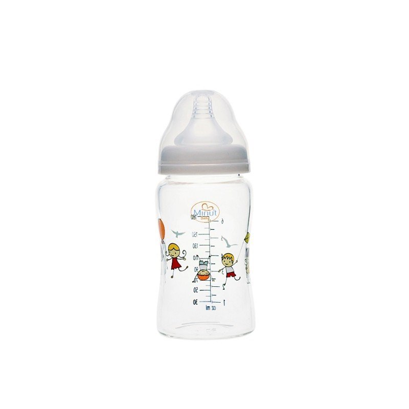 Minut Baby Biberon sticla gat larg 180 ml 0+