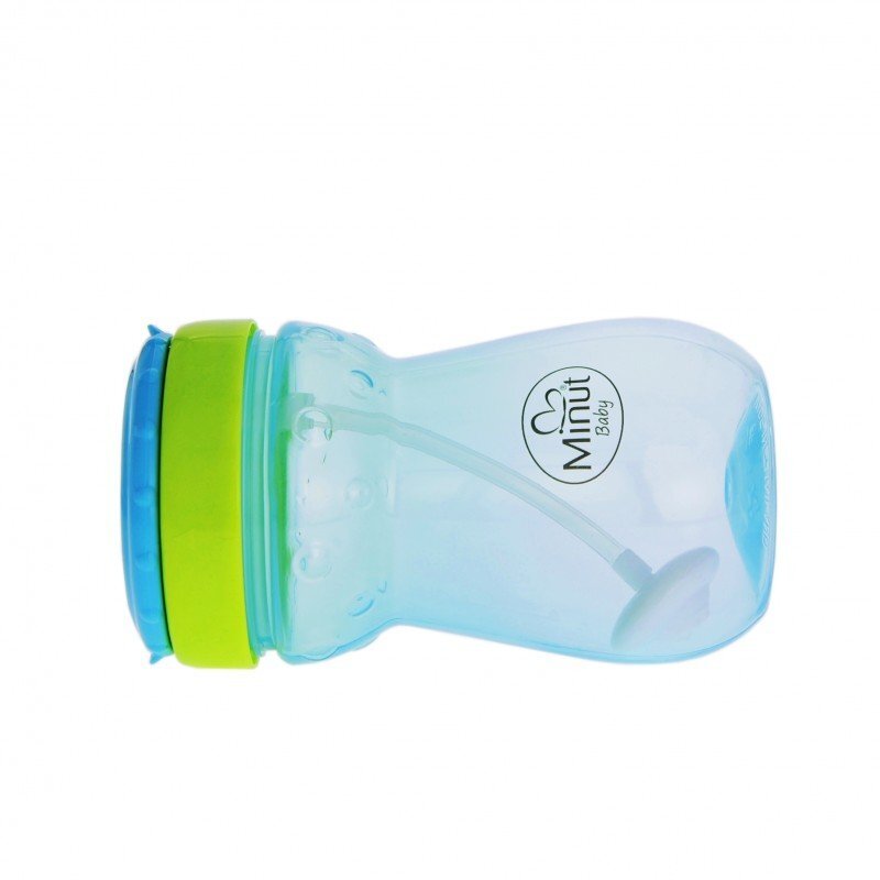 Minut Baby Cana anticurgere cu pai mobil 360 ml blue