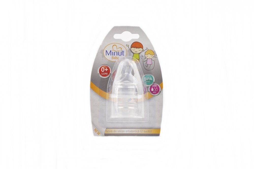 Minut Baby Set 2 tetine ortodontice silicon 0+