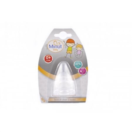 Minut Baby Set 2 tetine silicon 0+