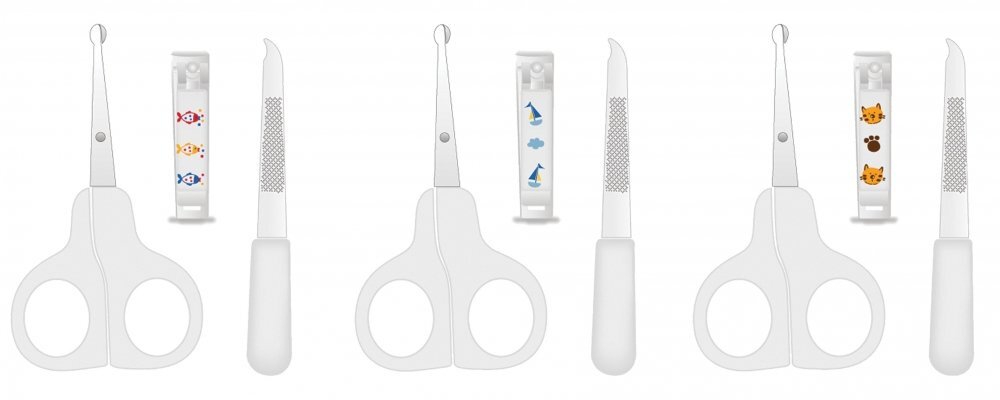 Minut Baby Set manichiura 3 piese forfecuta unghiera si pila