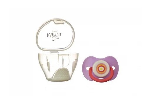Minut Baby Suzeta 0+ si cutie pentru sterilizare mov