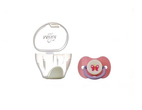 Minut Baby Suzeta 0+ si cutie pentru sterilizare roz