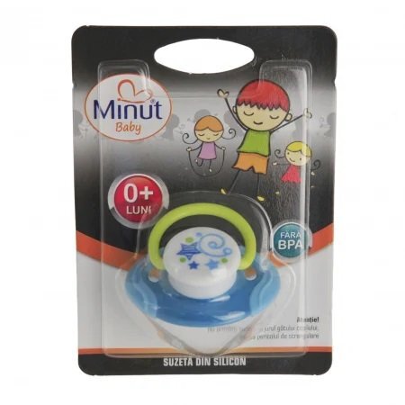 Minut Baby Suzeta blister 0+ bleu