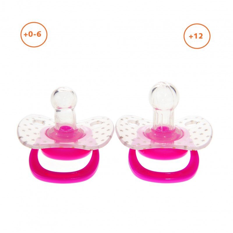 Minut Baby Suzeta silicon rotunda 0-6 + roz