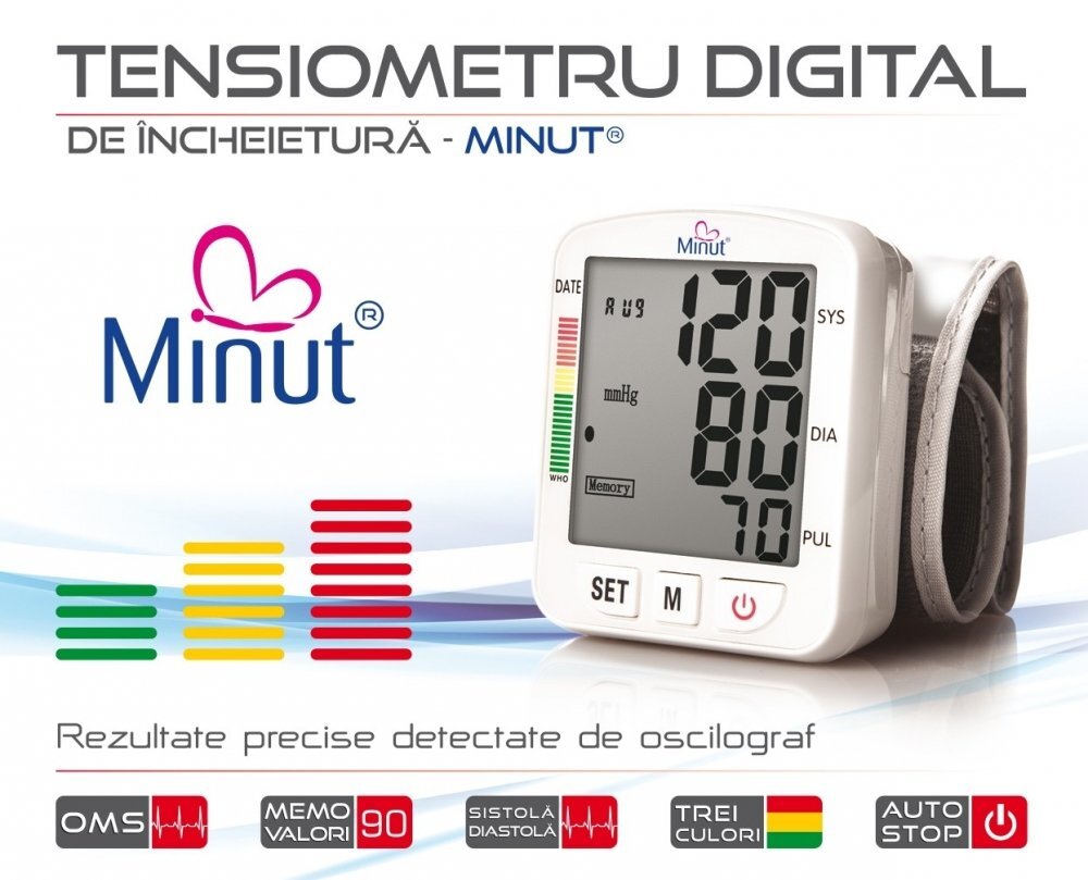 Minut Baby Tensiometru digital Minut pentru incheietura mainii