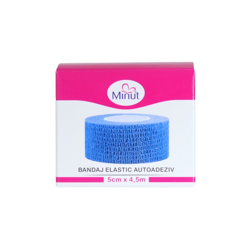 Minut Bandaj elastic autoadeziv albastru 5 cm x 4.5 m