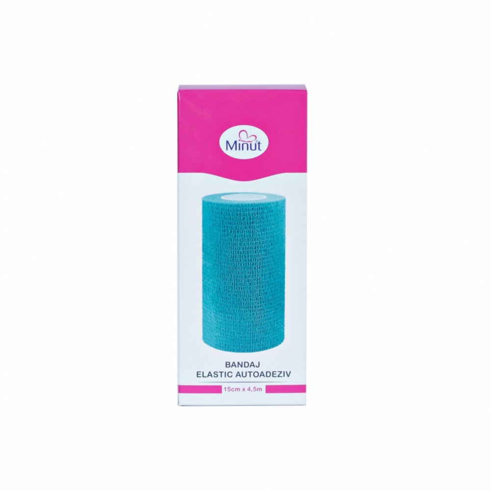 Minut Bandaj elastic autoadeziv verde 15 cm x 4.5 m