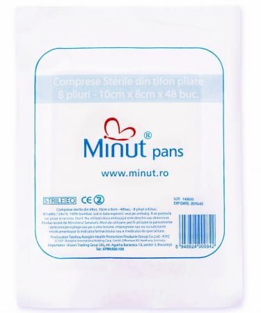 Minut Comprese sterile pliate 25 buc