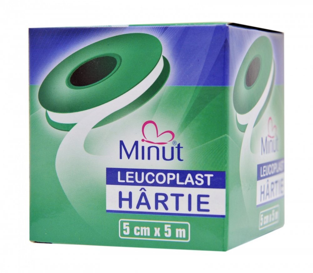 Minut Leucoplast hartie 5 cm x 5 m