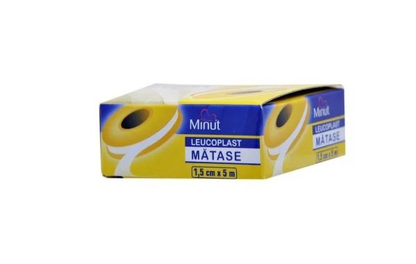 Minut Leucoplast matase 1.5 cm x 5 m