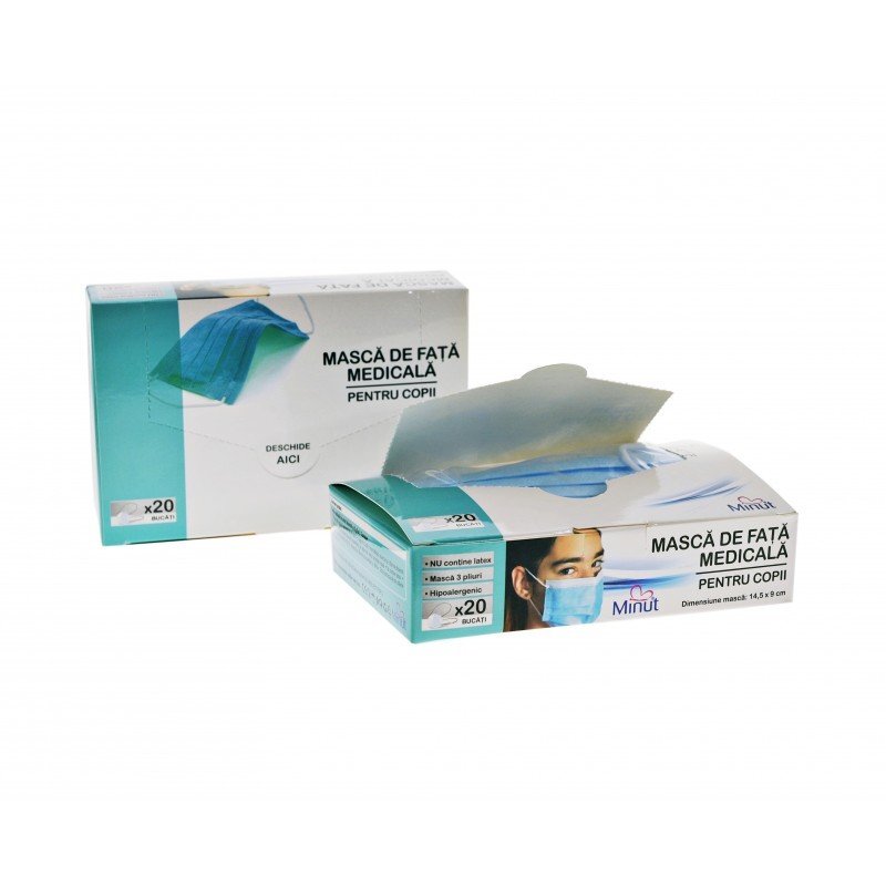 Minut Masca medicala pentru copii 3 straturi 20 buccutie