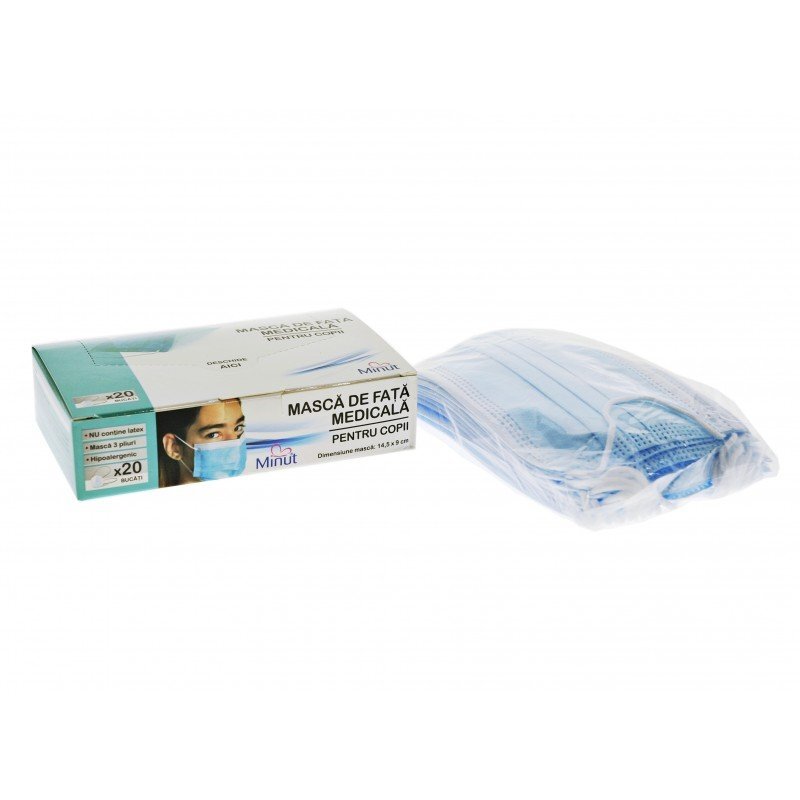 Minut Masca medicala pentru copii 3 straturi 20 buccutie