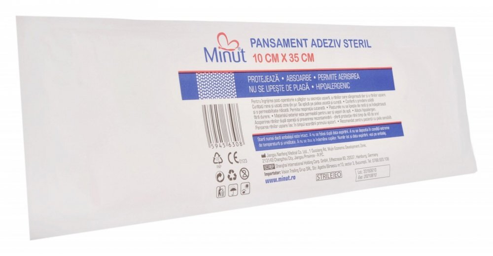 Minut Pansament adeziv steril 10 cm x 35 cm